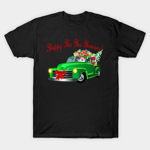 Santa Claus - Happy Ho Ho Homies! T-Shirt by Sassee Designs